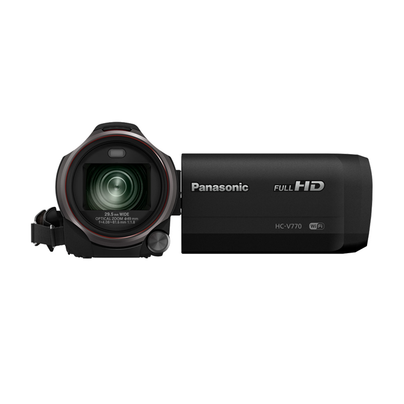 松下(Panasonic) HC-V770GK 高清手持数码摄像机 家用新无线双摄像头摄像机 黑色