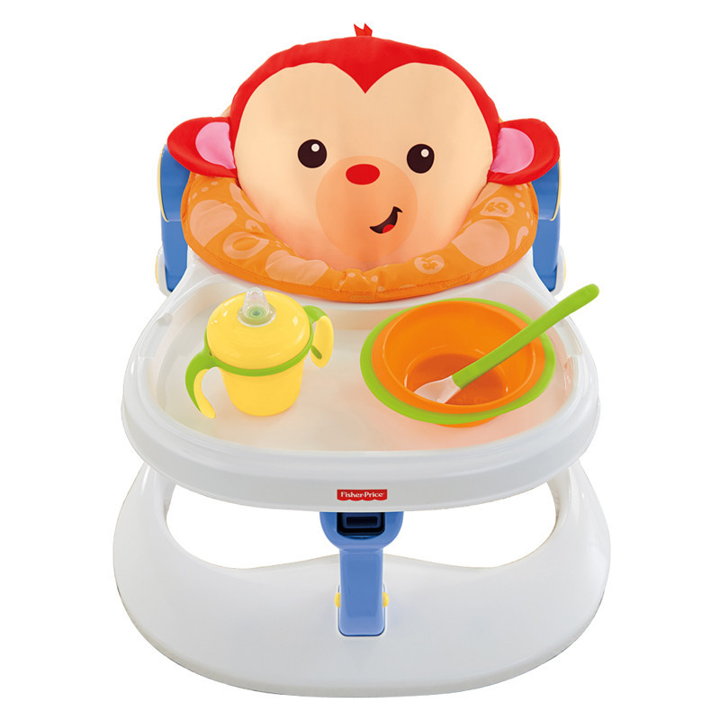 Fisher Price 费雪四合一小猴欢乐园学步车餐椅婴幼儿玩具CBV66