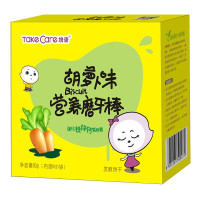 培康(TakeCare) 宝宝零食 胡萝卜味营养磨牙棒80g(8小袋分装)盒装