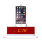 RSR CL12苹果音响 iphone6/plus/5s手机充电底座闹钟小音响迷你组合无线蓝牙音箱(红色)