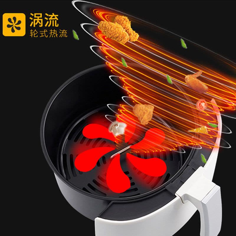 九阳（Joyoung）空气炸锅KL-J63A 升级3.5升大容量 360°热风高速加热 全自动家用智能薯条机图片