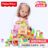 费雪100粒森林木制启蒙木玩儿童宝宝益智积木玩具2-6周岁男孩女孩FP6004B