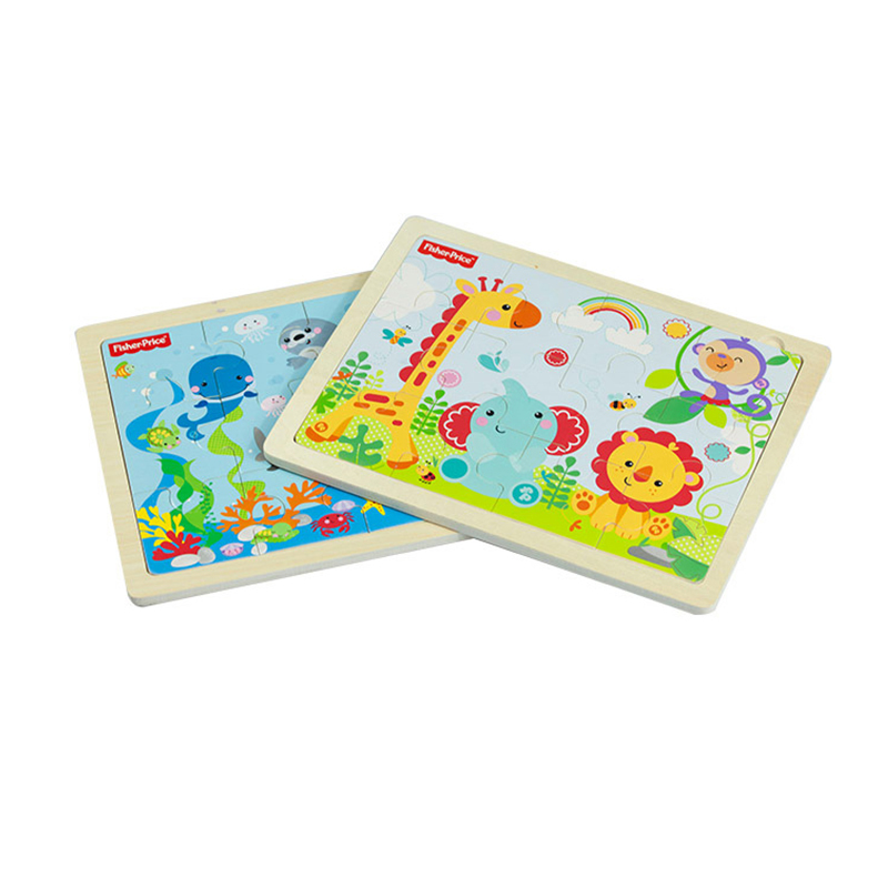 费雪 Fisher Price 动物乐园拼图拼板 FP7002A儿童玩具 益智 木质拼图