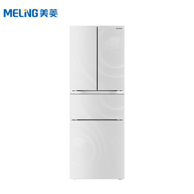 美菱(MELING) BCD-288M9BDX 288升 白色钢化玻璃面板 电脑控温 法式多门冰箱 中门软冷冻(白色)