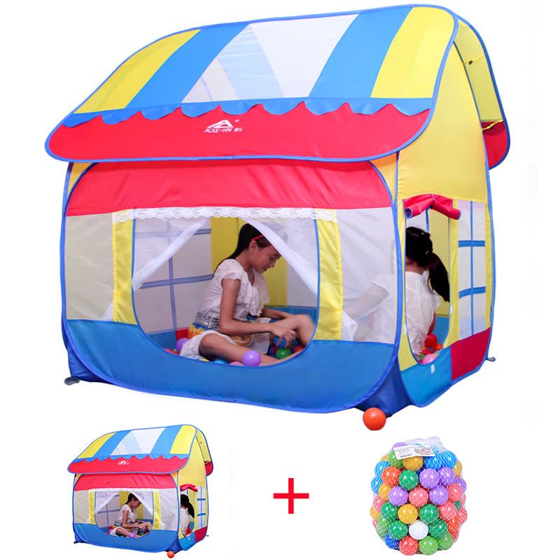 [苏宁红孩子]澳乐 室内趣味大房子帐篷+6.0cm海洋球120装 室内游乐园图片