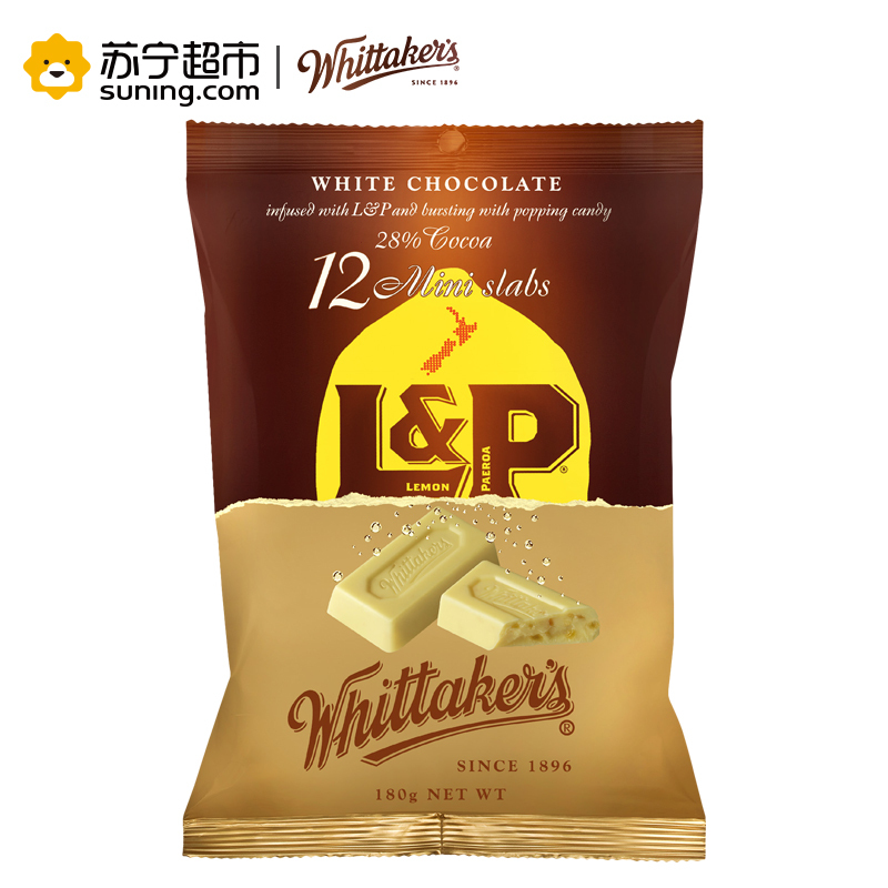 Whittaker’s 惠特克迷你柠檬汽水味跳跳糖白巧克力制品 180g