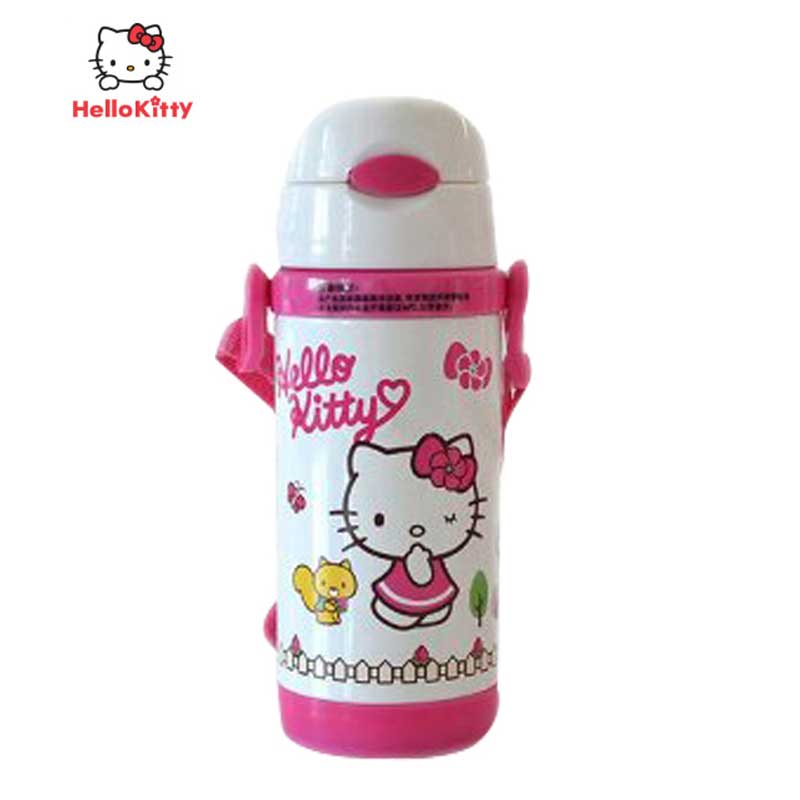 凯蒂猫(HelloKitty) 悦趣儿童吸管杯不锈钢材质350ML白色保温杯保温用品