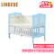 霖贝儿(LINBEBE)西迪布赛系列多功能婴儿床欧式bb床可拼接大床游戏床可变书桌松木床高度可调储物宝宝床含床垫