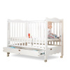 霖贝儿(LINBEBE) 爱贝城堡系列多功能白色婴儿床抽屉双开式储物床高档可变书桌宝宝床高度可调节松木床bb床