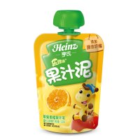 亨氏(Heinz)乐维滋果汁泥苹果香橙果汁泥120g袋装