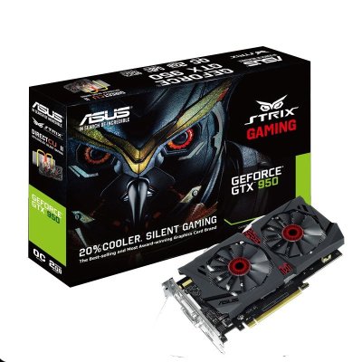 华硕（ASUS）STRIX-GTX950-DC2OC-2GD5-GAMING 显卡（猛禽版 高效散热 低功耗）