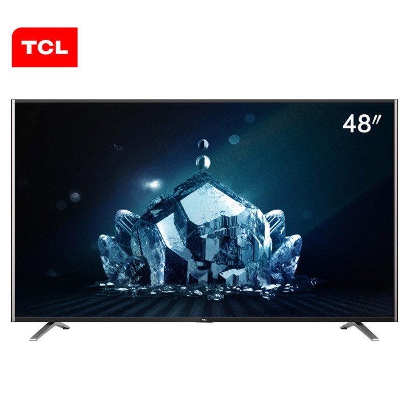 TCL L48C1-UDG 48英寸 4K超清 高色域 镜面低反射屏 纤薄安卓智能LED电视(黑)
