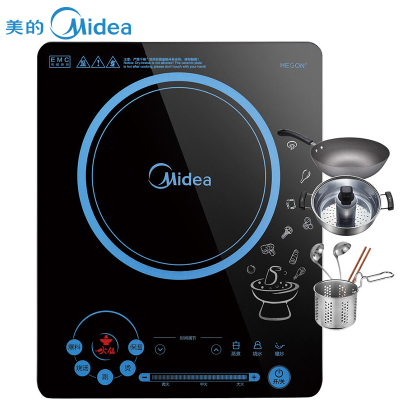 美的(Midea)RH2133 火锅电磁炉 匀火 纤薄滑控 火锅电磁炉(赠汤锅+炒锅)