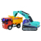 力利惯性工程车翻斗车卡车挖掘机玩具汽车模型套装男孩宝宝礼物
