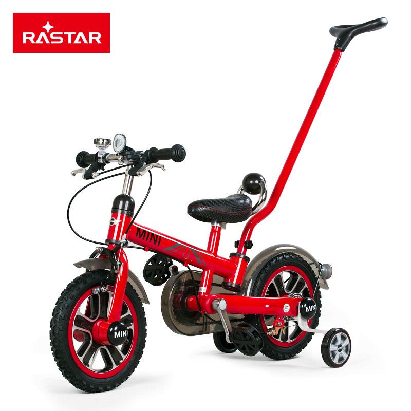 星辉(Rastar)儿童自行车宝马迷你MINI小孩单车男女童推杆车童车12寸RSZ1203图片