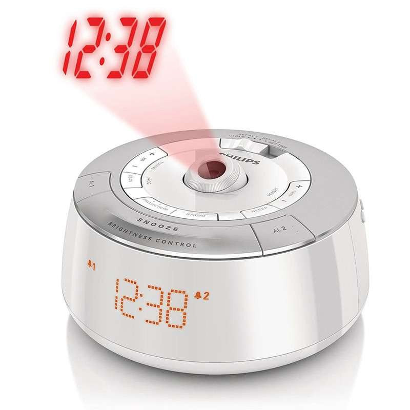 Philips/飞利浦AJ5030 双闹钟 FM调频收音机 创意投影时间 家居床头闹钟