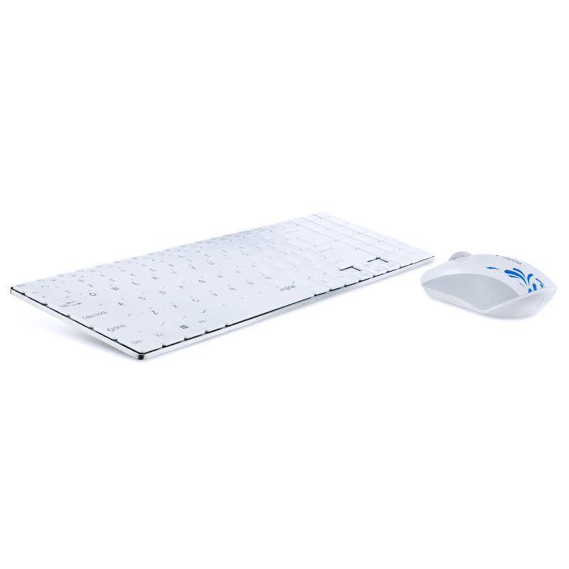 雷柏(RAPOO) 9060 白色 无线光电键盘鼠标套装图片