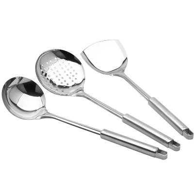 美厨 炒铲 汤勺 漏勺不锈钢铲勺三件套 套装 银鼎系列 MCCU-YD03