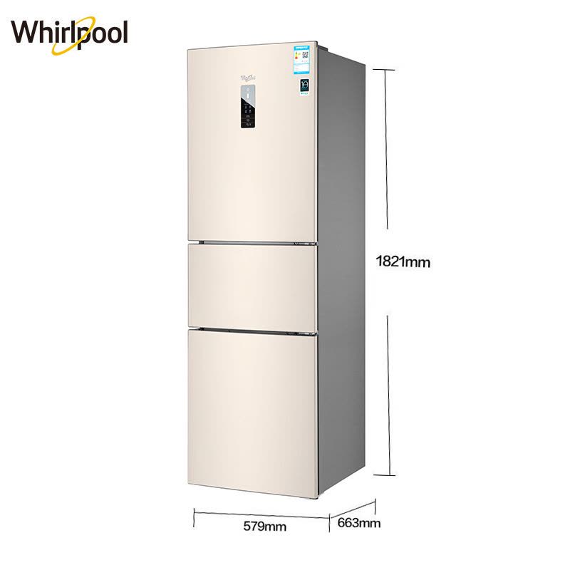 惠而浦（Whirlpool）251升风冷三门冰箱BCD-251WTEZW图片