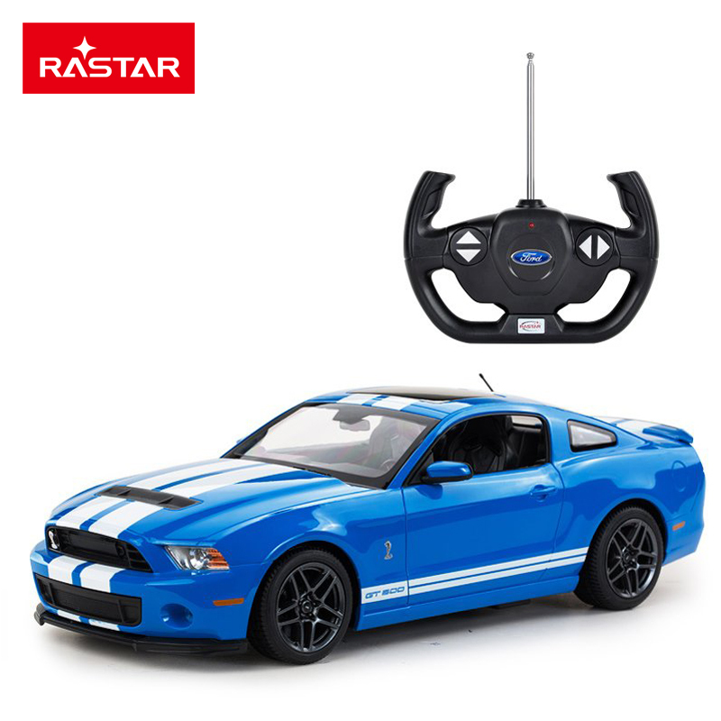 星辉(Rastar)遥控汽车模型1:14福特野马漂移GT500儿童玩具车49400蓝色