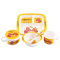 贝瓦儿童用品1-3岁宝宝可爱仿瓷密胺餐具套装 8件套碗勺子盘子叉子杯子