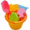 [苏宁红孩子]儿童沙滩玩具套装大号宝宝玩沙子工具铲子汽车沙漏挖沙戏水大桶 304