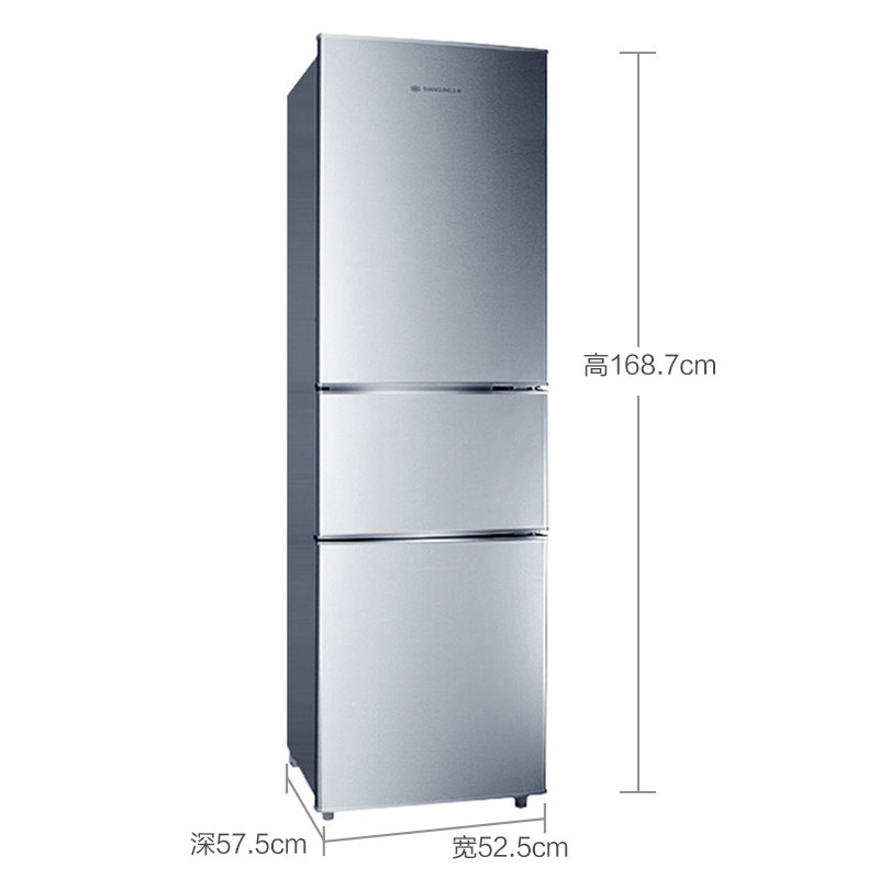 上菱(shangling) BCD-211THC 211升三门冰箱 软冷冻分区养鲜 冷藏冷冻 高性价比家用电冰箱
