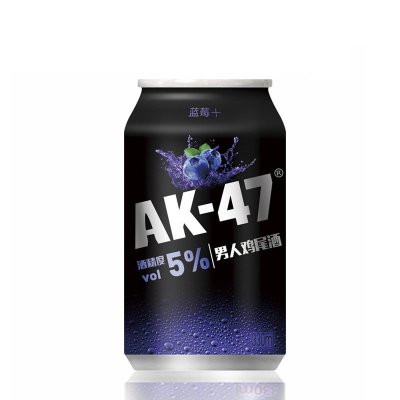[苏宁超市]AK47男人鸡尾酒 蓝莓味 5° 330ml 果酒 预调酒
