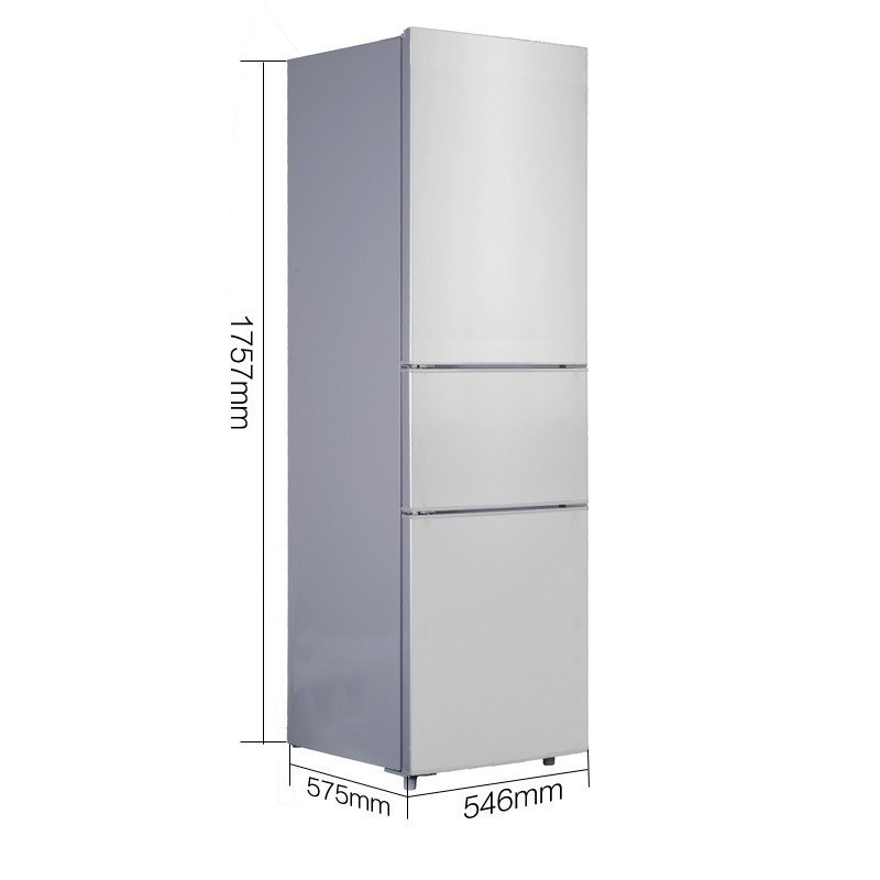 扎努西·伊莱克斯/ZANUSSI ZMM2100LPA 210升三门家用节能冷藏冷冻电冰箱(银色)高清大图
