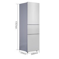 扎努西·伊莱克斯/ZANUSSI ZMM2100LPA 210升三门家用节能冷藏冷冻电冰箱(银色)