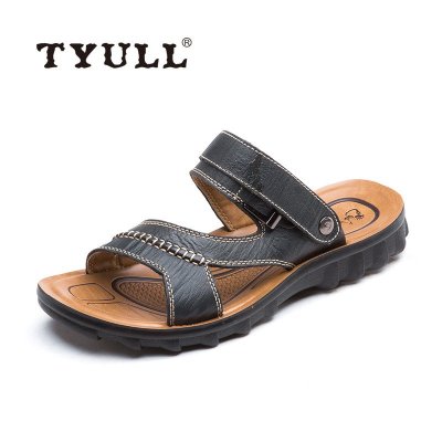 垂钓者(TYULL) 男士沙滩鞋皮凉鞋露趾 51052