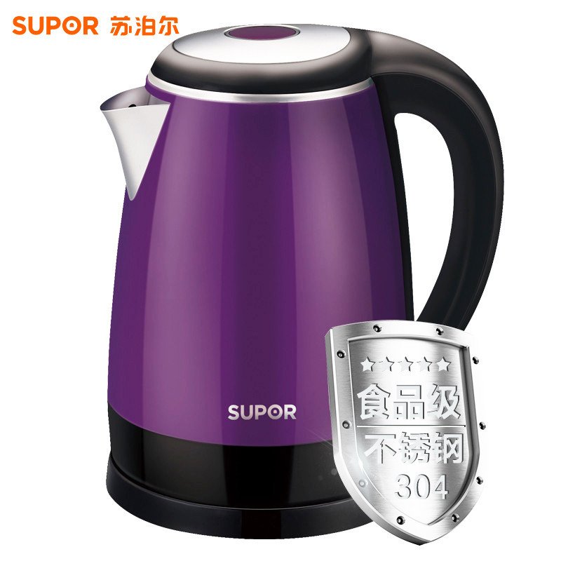 Supor/苏泊尔 SWF17S18A 电水壶 食品级304不锈钢 烧开水壶 电热水壶高清大图