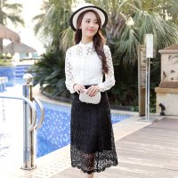 馨慧依 魅力蕾丝半身裙 16153黑色