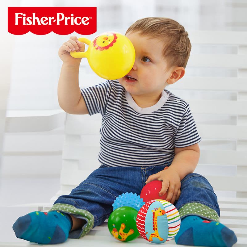 费雪（Fisher Price） 儿童玩具球 宝宝初级训练球五合一套装 F0906图片
