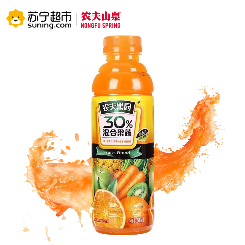 农夫山泉农夫果园30%混合果蔬汁500ml*15 整