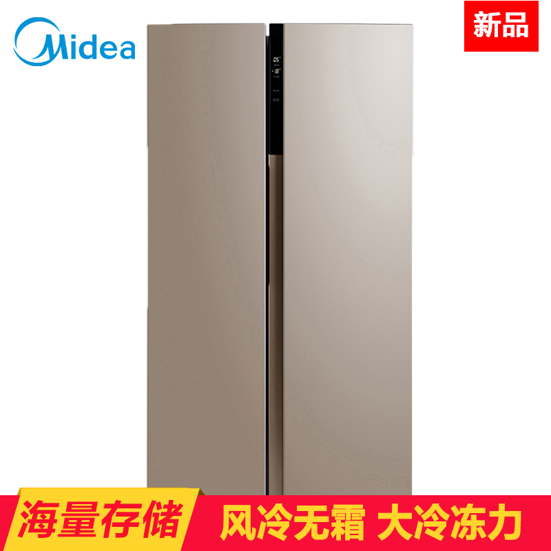 美的(Midea)BCD-610WKM(E) 610升 风冷无霜 超大容量 对开门家用节能冰箱