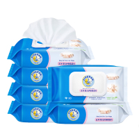 五羊 婴儿护肤柔湿巾80片×6包 宝宝湿纸巾带盖