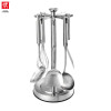 双立人(zwilling)Pure不锈钢旋转炊具6件锅铲汤勺打蛋器漏勺套装37540-001