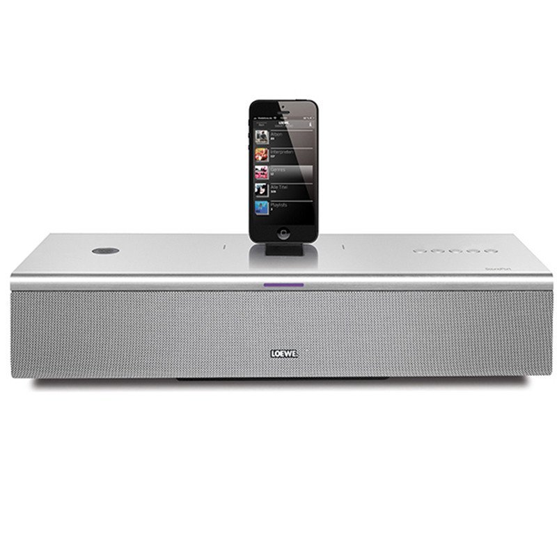 LOEWE Soundport ID 德国品牌 发烧级2.1立体声蓝牙音响 带NFC 便携式音响 大号银色