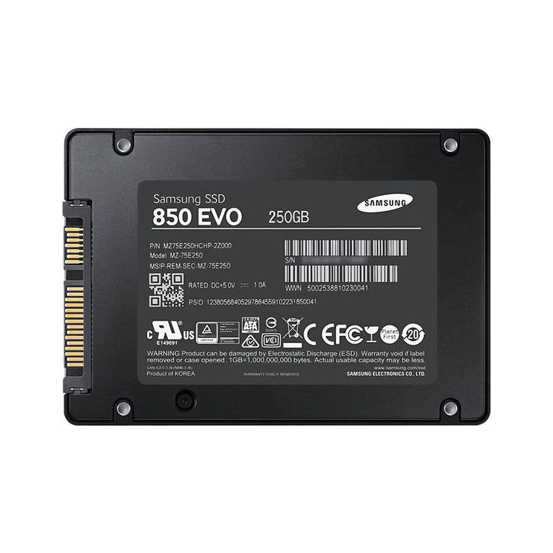 三星(SAMSUNG) 850EVO系列 250GB SATA接口 台式组装机笔记本电脑SSD固态硬盘图片