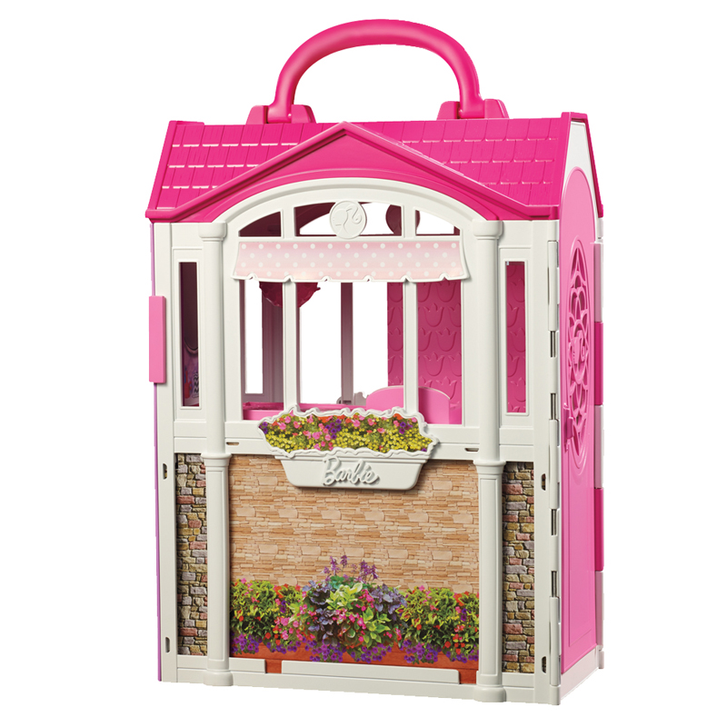 Barbie 芭比娃娃 闪亮度假屋(带娃娃)女孩动漫 儿童 玩具3-6岁 (连续6年芭比明星单品) - CFB65高清大图