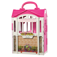 Barbie 芭比娃娃 闪亮度假屋(带娃娃)女孩动漫 儿童 玩具3-6岁 (连续6年芭比明星单品) - CFB65