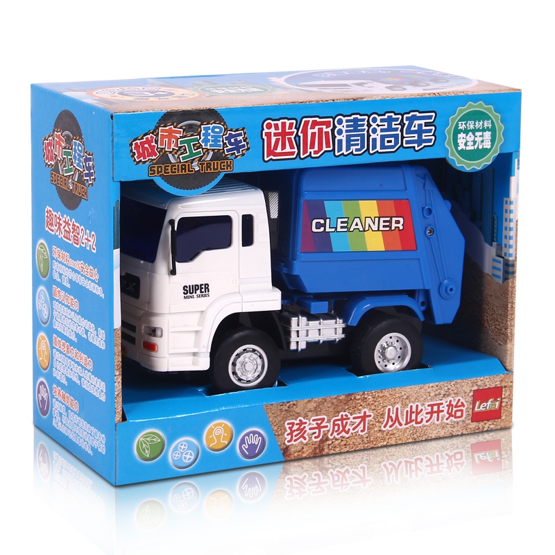 乐飞(LEFEI)城市工程车系列 6988迷你清洁车 惯性环卫清扫车 儿童模型玩具3-6岁高清大图