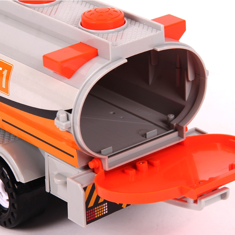 乐飞(LEFEI)城市工程车系列 9913油罐车 大号燃气惯性车 男孩模型玩具汽车3-6岁
