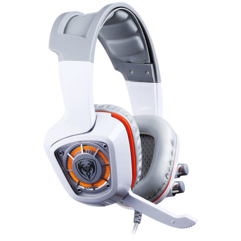 硕美科(SOMIC) G910 电竞游戏耳机 7.1声效智能震动 头戴式耳麦 白色图片