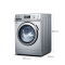 三洋帝度(SANYO) WF810616BICS0S 8公斤 下排水 变频空气洗wifi智能 滚筒洗衣机（银色）