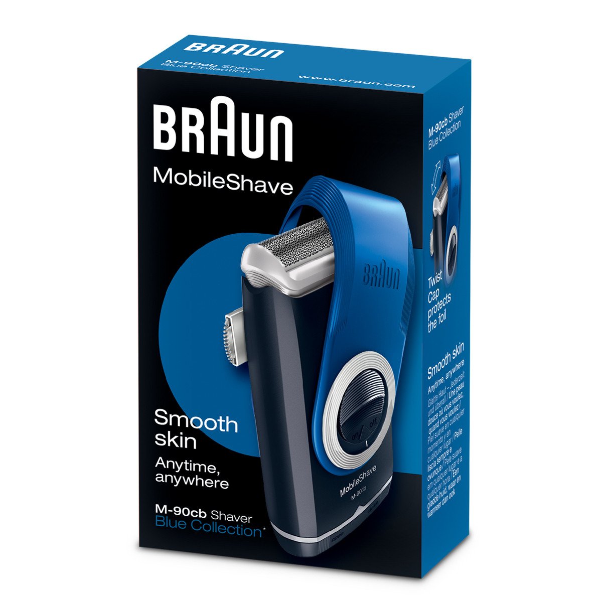 博朗Braun M90剃须刀 电动刮胡刀 干电池可水洗旋转翻盖