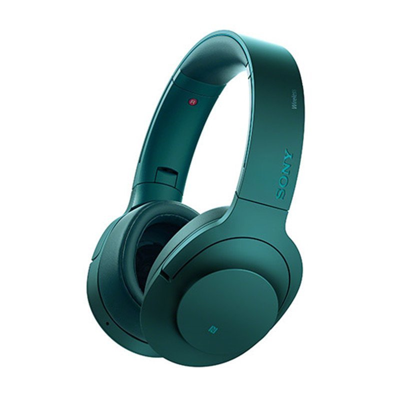索尼（SONY）无线降噪立体声耳机MDR-100ABN（翠绿色） 可折叠头戴式降噪NFC蓝牙耳机