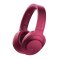 索尼（SONY）无线降噪立体声耳机MDR-100ABN（波尔多红色） 可折叠头戴式降噪NFC蓝牙耳机
