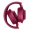 索尼（SONY）无线降噪立体声耳机MDR-100ABN（波尔多红色） 可折叠头戴式降噪NFC蓝牙耳机